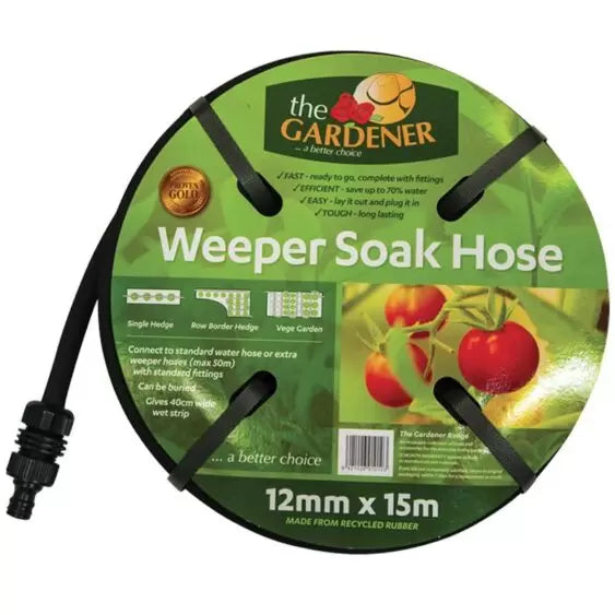 Weeping Soaker Hose 15m (with fittings)
