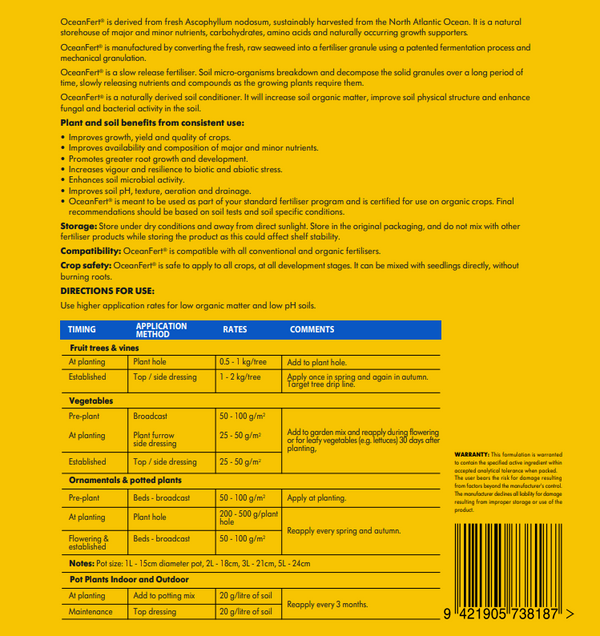 OceanFert® Granular Seaweed Fertiliser – 8kg
